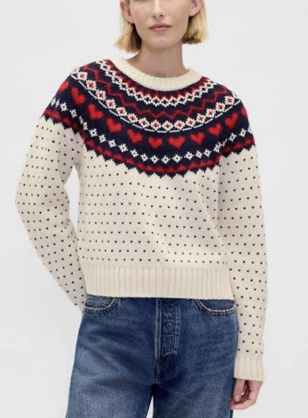 GAP Fair Isle Sweater Cotton Wool Blend Women’s Size Small MSRP $99.95 NWT